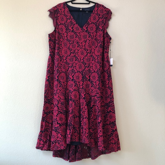NWT! Tommy Hilfiger Prairie Lace Hi Lo Dress 20W - Picture 3 of 5